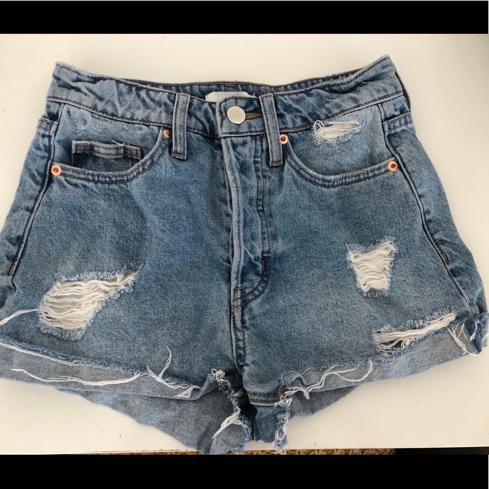 H&M high waisted jean shorts